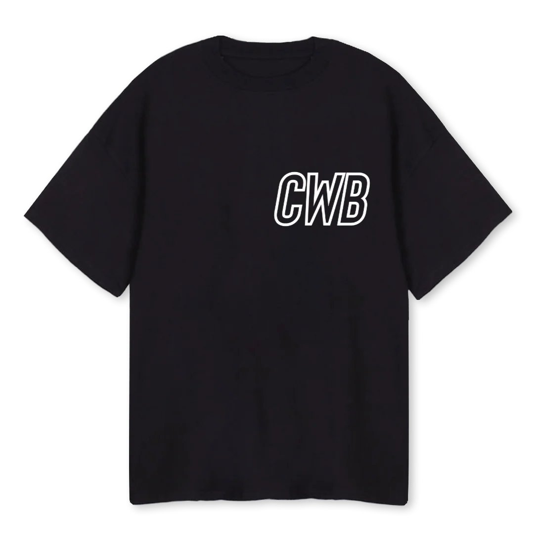 CWBSUMMERTWOFOURW Black Oversized Tee.
