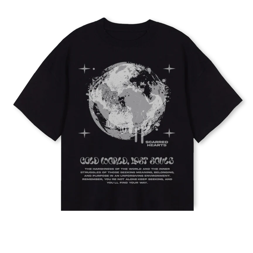CWLSBLK Black Oversized Boxy Tee.