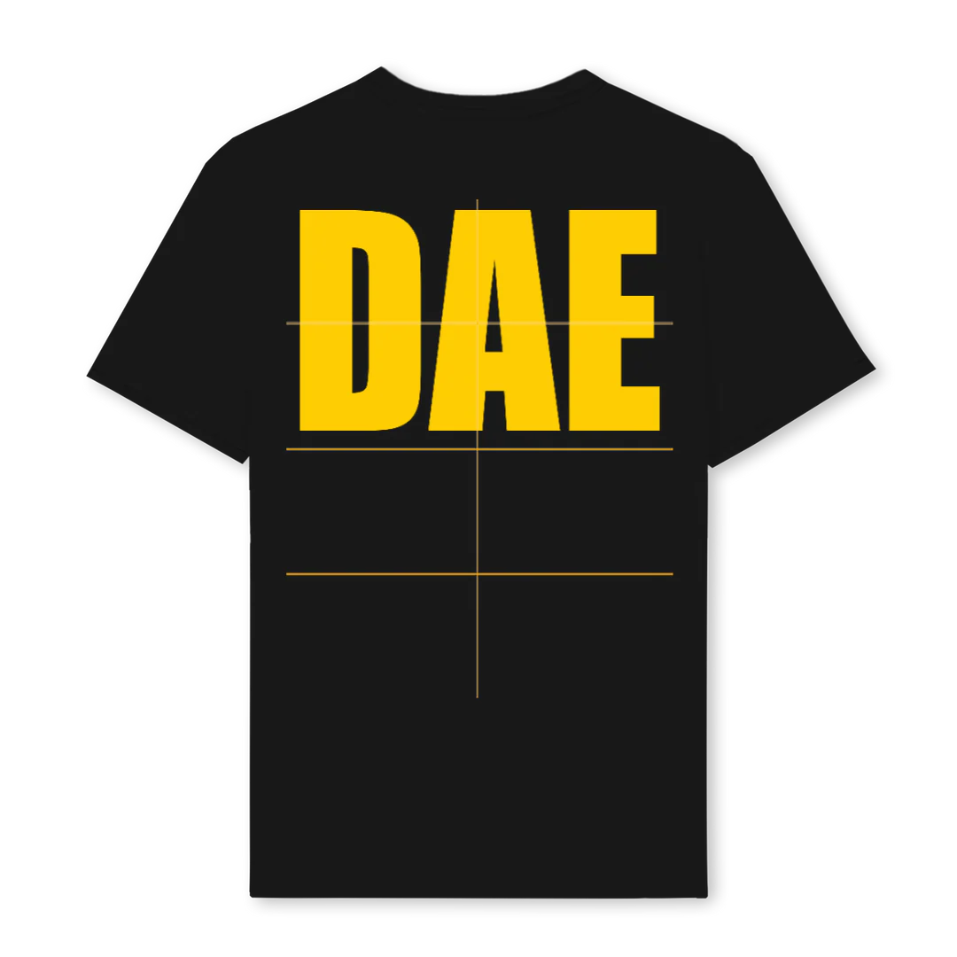 DAEYELLOWT Black Regular Tee. - Image 2