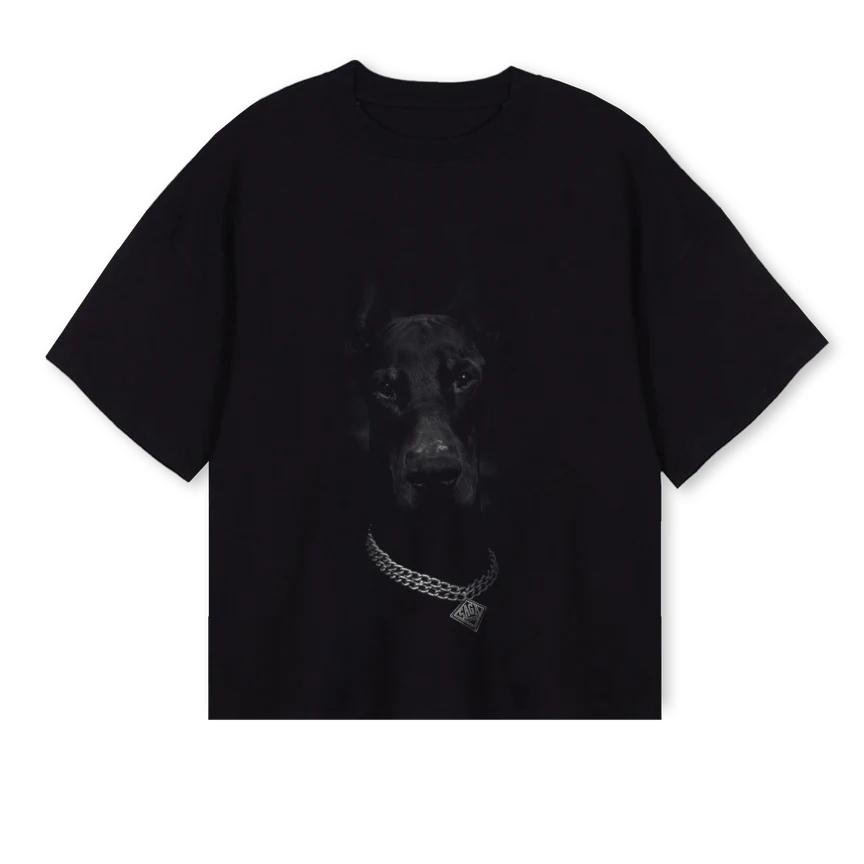 DAGA Black Oversized Boxy Tee.
