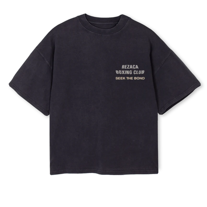 BOXING_VB Vintage Black Oversized Boxy Tee.