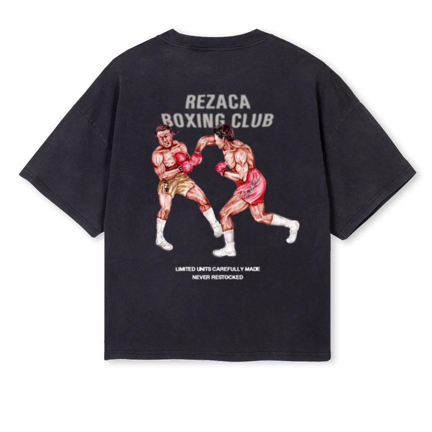 BOXING_VB Vintage Black Oversized Boxy Tee. - Image 2
