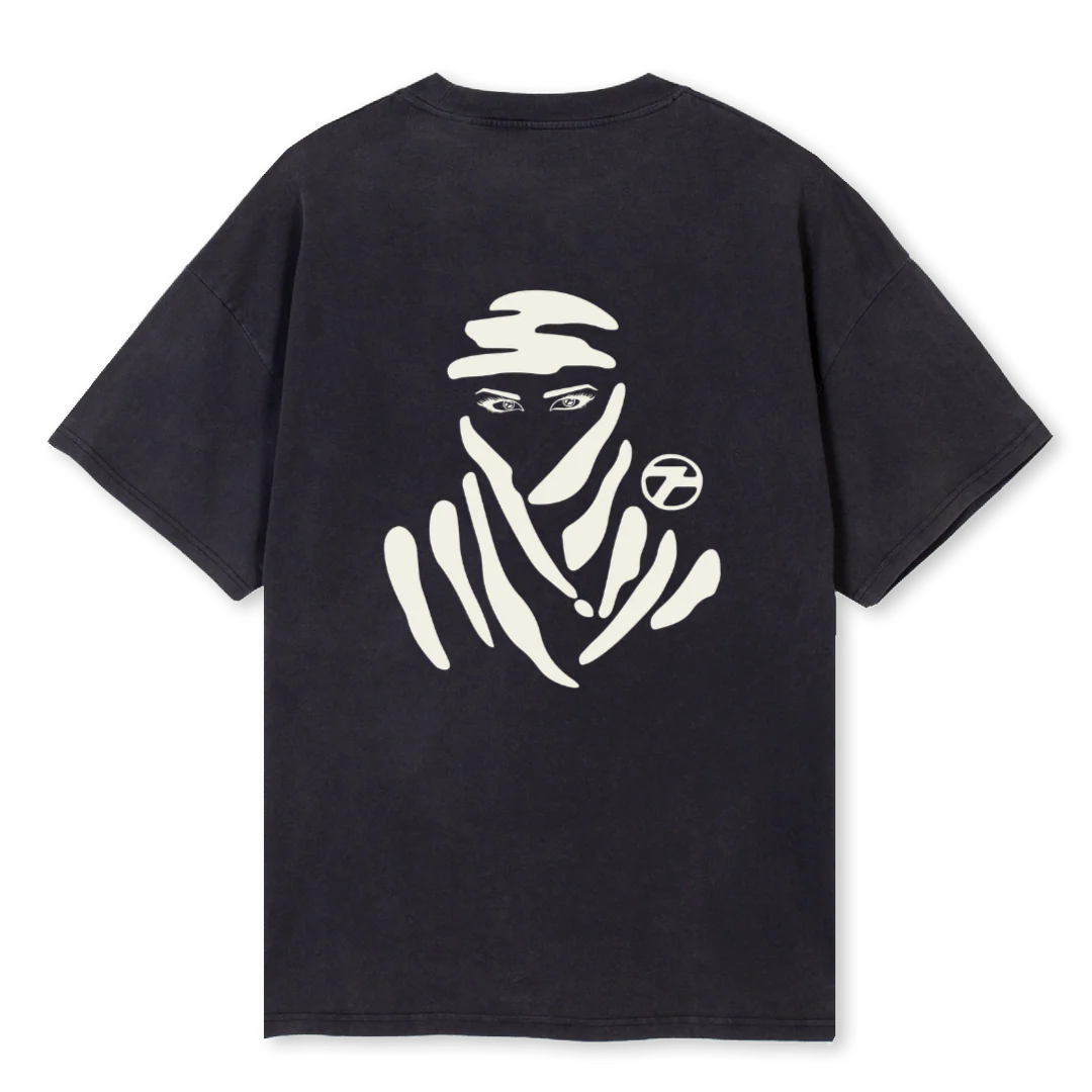 DAKAR Vintage Black Oversized Tee. - Image 2
