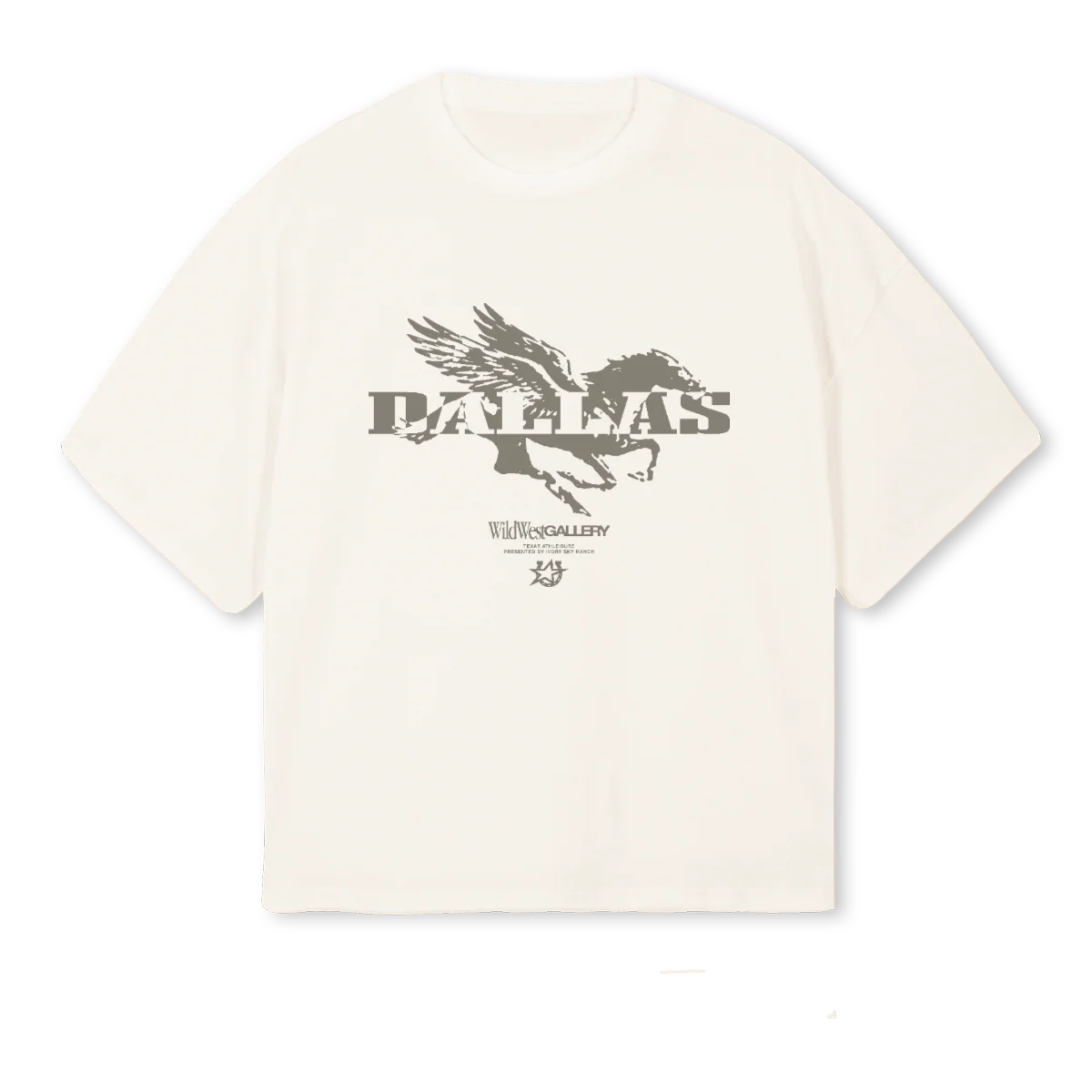 DALLASWHITE Vintage White Oversized Boxy Tee.
