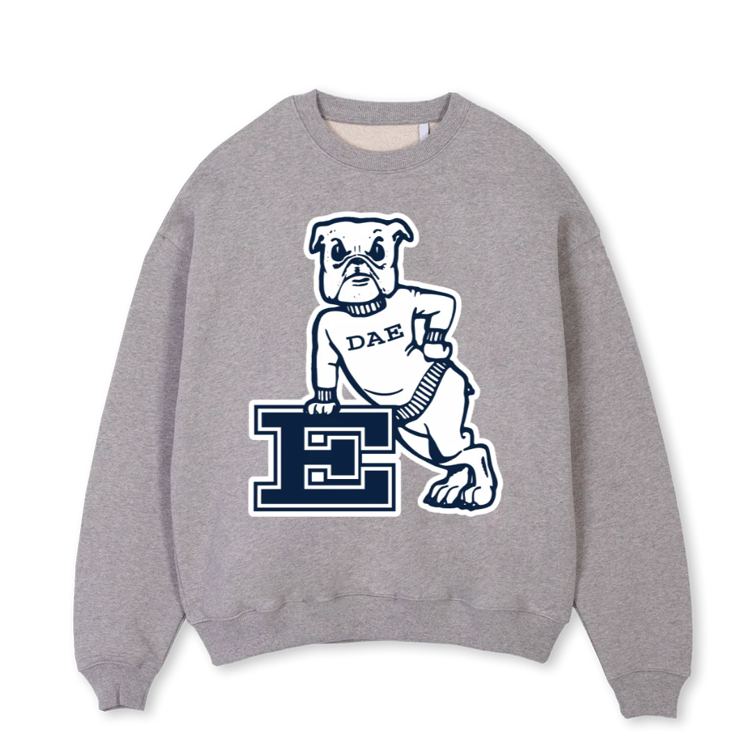 DANDAECREWNECK Grey Marl Oversized Crewneck Sweater.