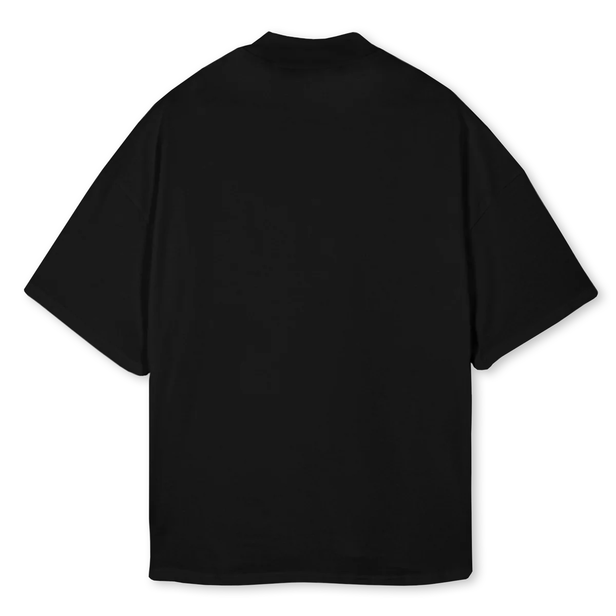 DANIEL Black Oversized Mock Neck Tee. - Image 2