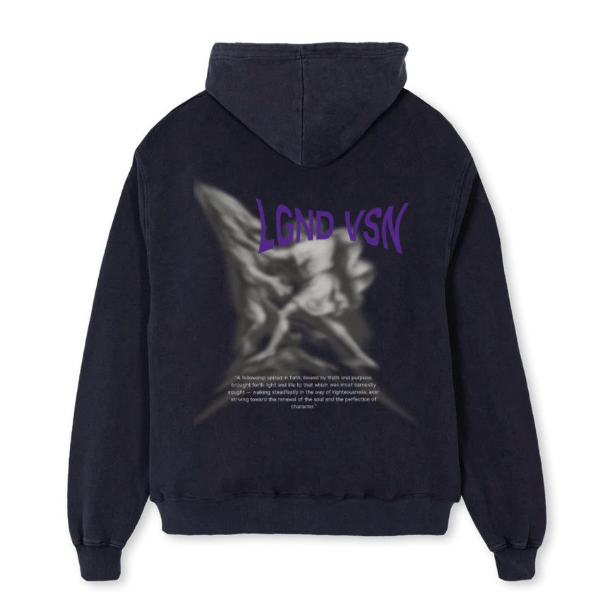 DAVID FROM JUDAH Vintage Black Oversized Hoodie. - Image 2