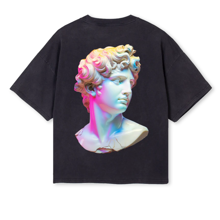 DAVIDMULTIBLACK Vintage Black Oversized Boxy Tee. - Image 2
