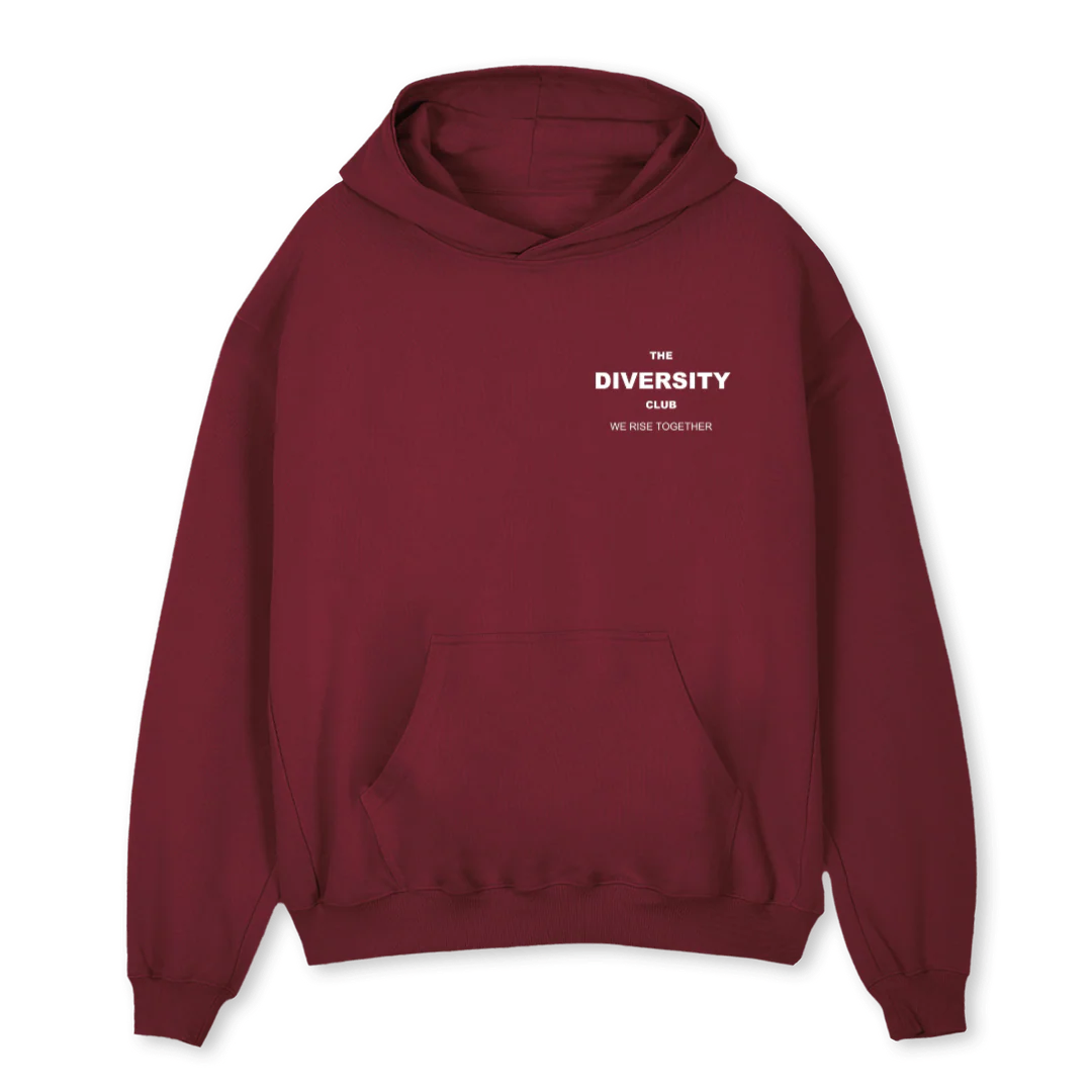 DCORIGINAL Burgundy Oversized Hoodie.