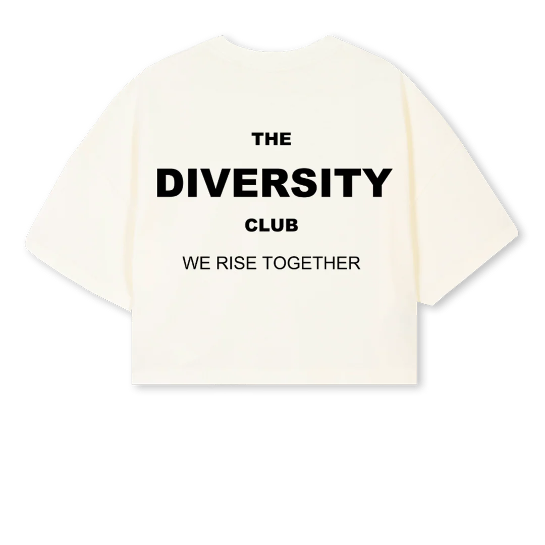 DCORIGINAL Cream Cropped Oversized Tee. - Image 2