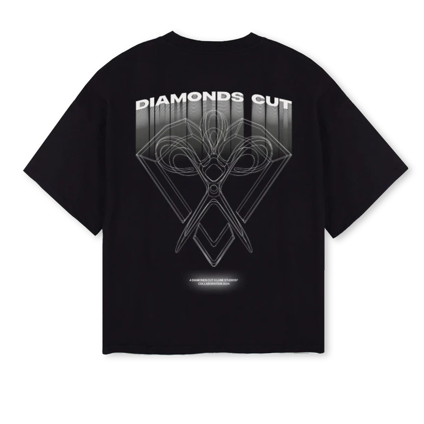 DCXLUNESTUDIOS Black Oversized Boxy Tee. - Image 2