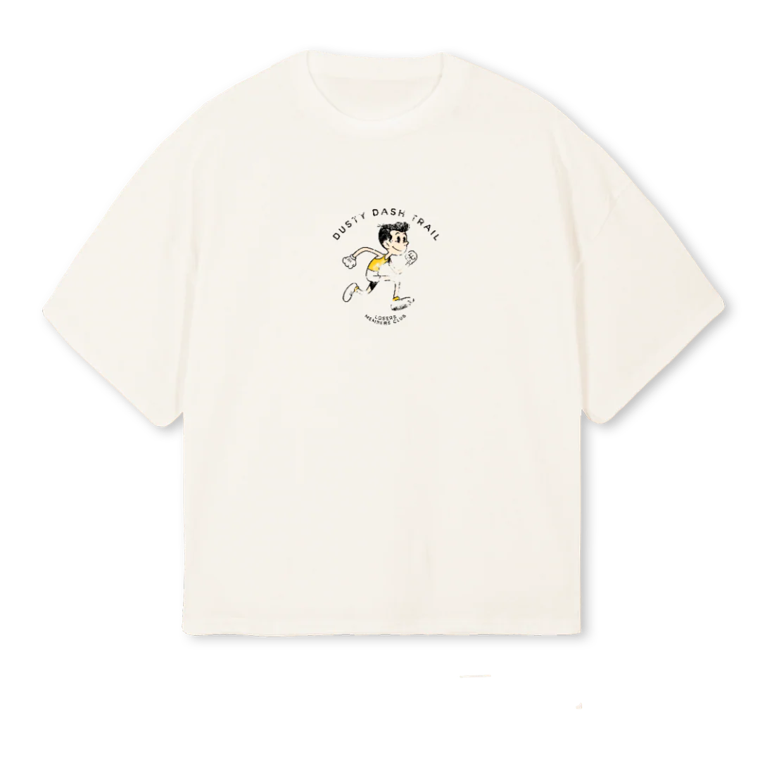 DDTMASCOT Vintage White Oversized Boxy Tee.