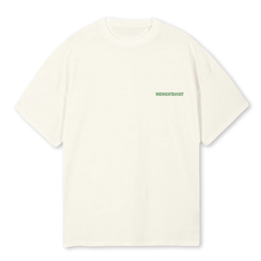 DEATH FEAR Cream Oversized Tee.