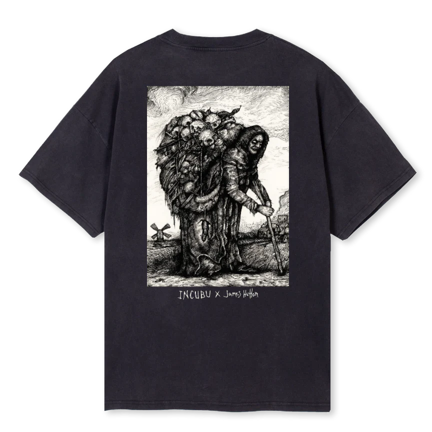 DEATH Vintage Black Oversized Tee. - Image 2