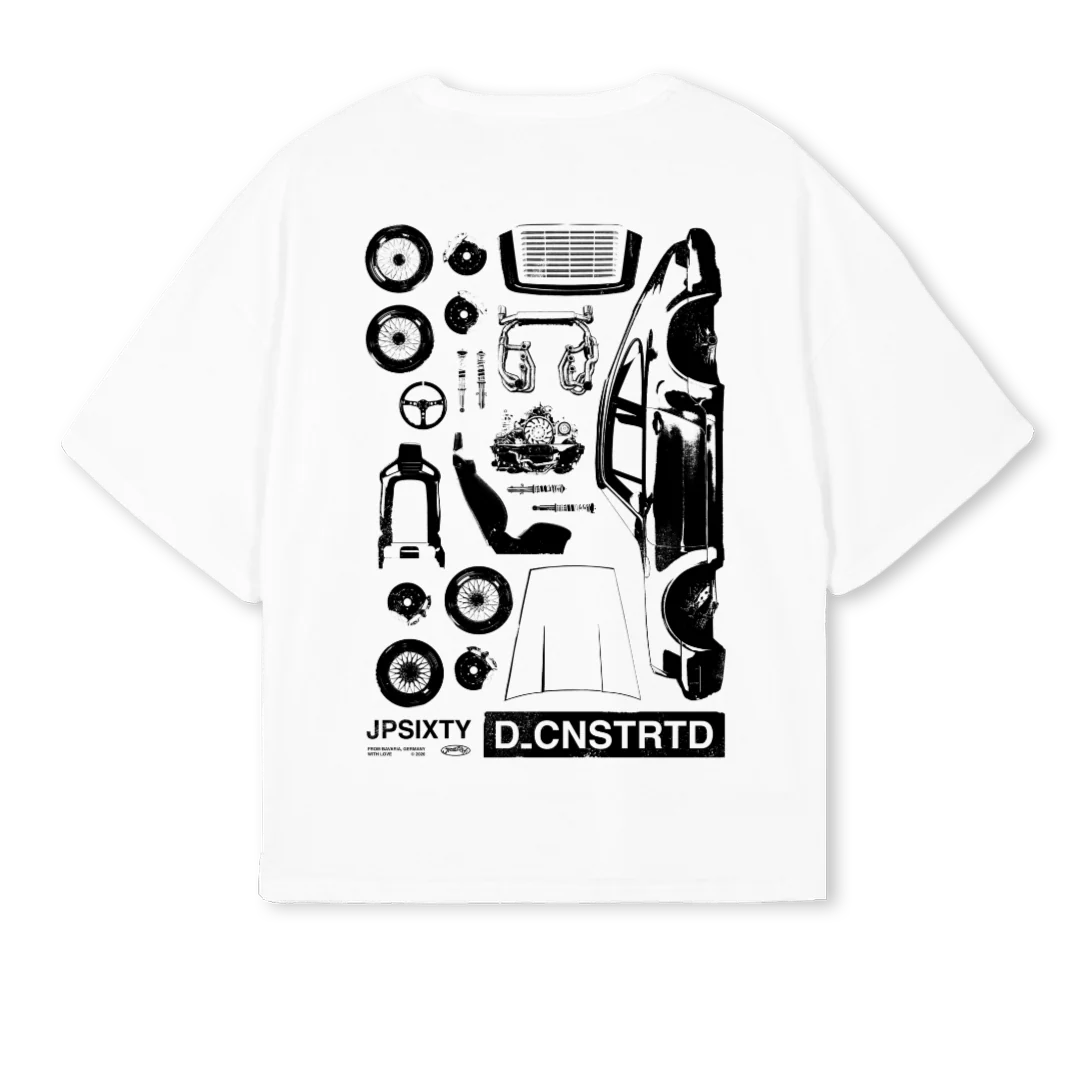DECONSTRUCTEDSHIRT White Oversized Boxy Tee. - Image 2