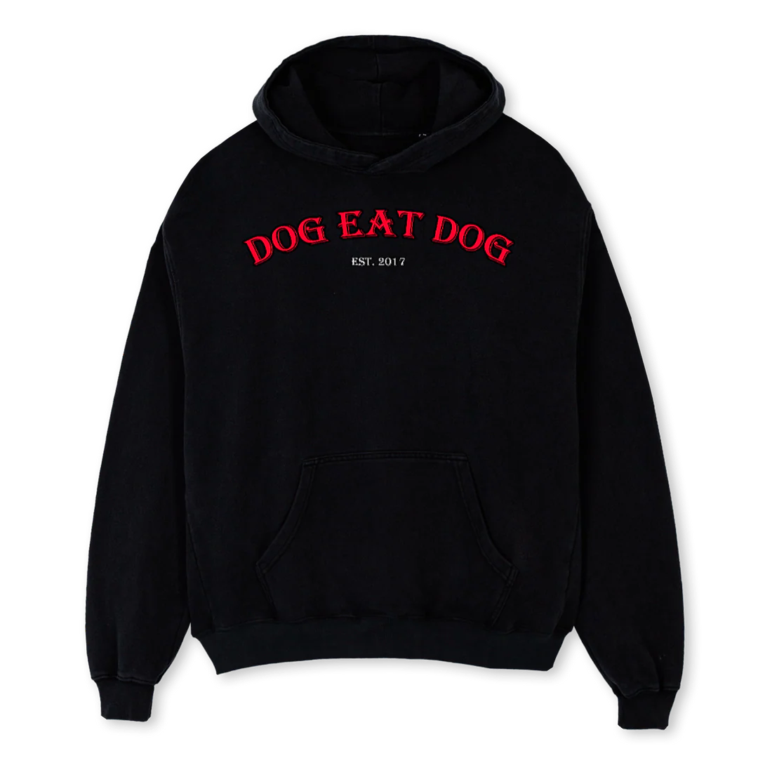 DEDHBLOOD Black Oversized Hoodie.