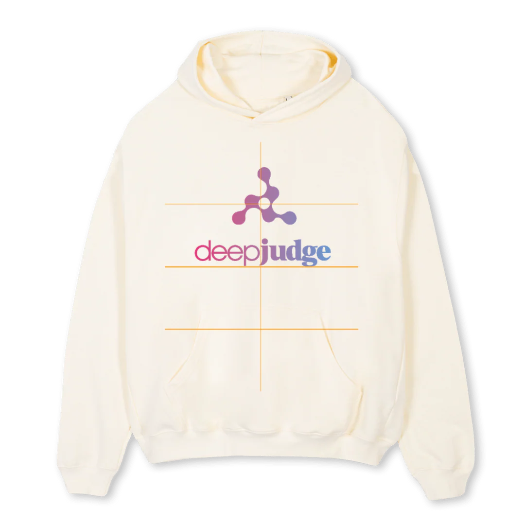 DEEPJUDGE Cream Oversized Hoodie.