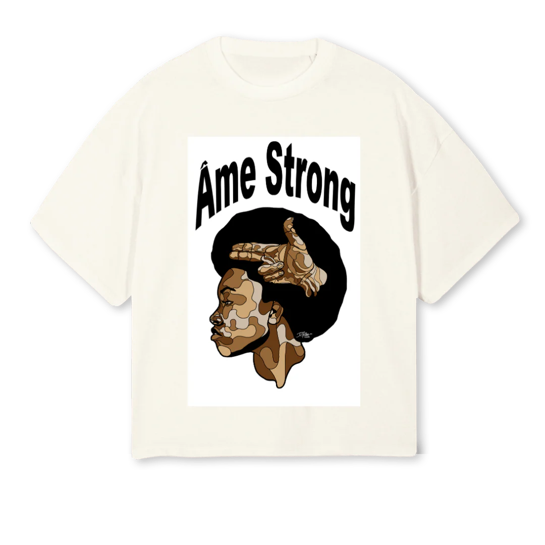 DEF Cream Oversized Boxy Tee.