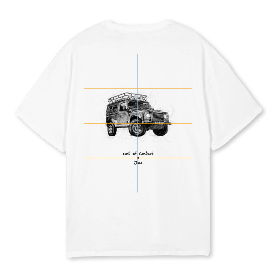 DEFENDERBACKBP White Oversized Tee. - Image 2