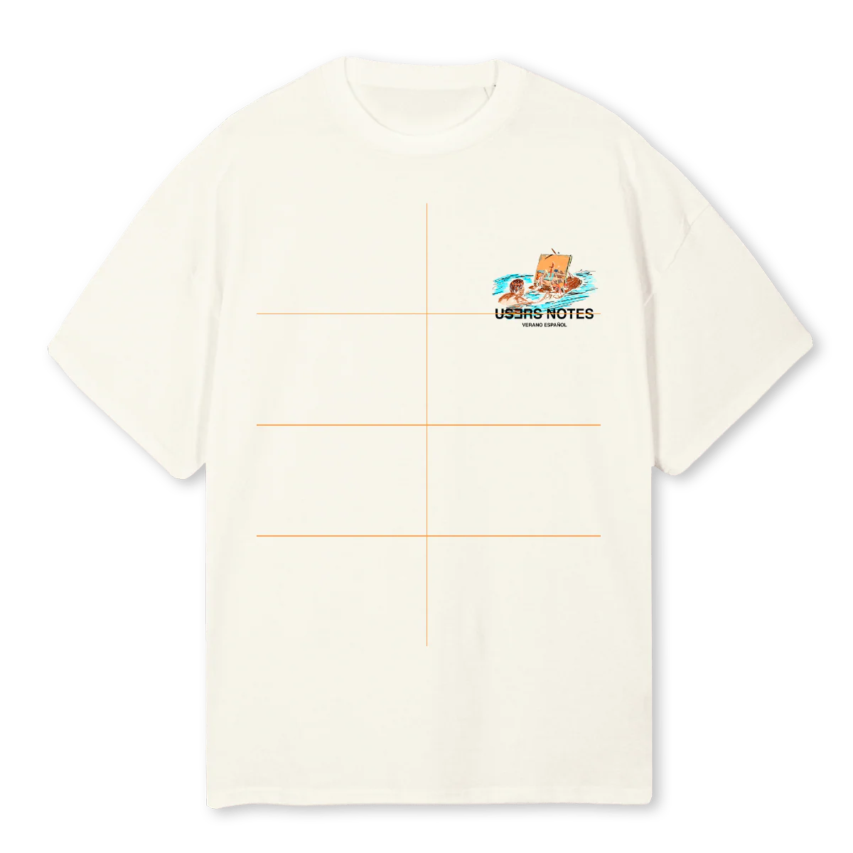 DELMAR Cream Oversized Tee.