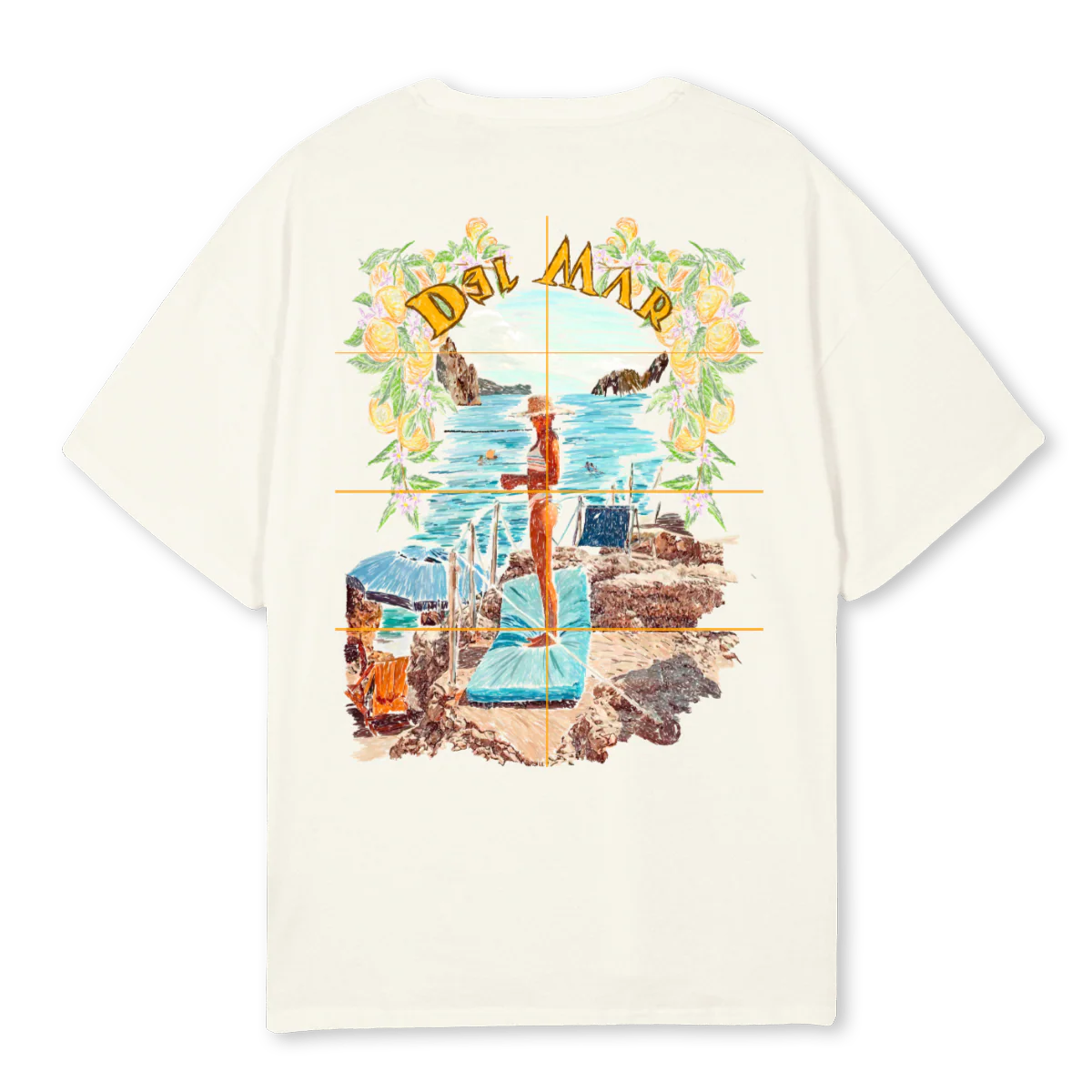DELMAR Cream Oversized Tee. - Image 2