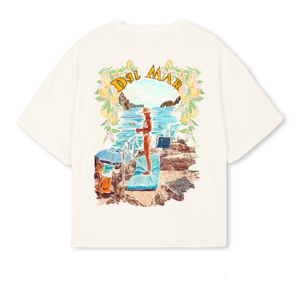 DELMARBOXYL Vintage White Oversized Boxy Tee. - Image 2