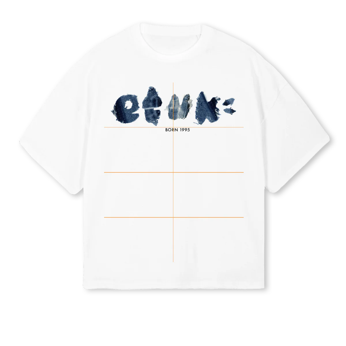 DENIMETUKWHITE White Oversized Boxy Tee.