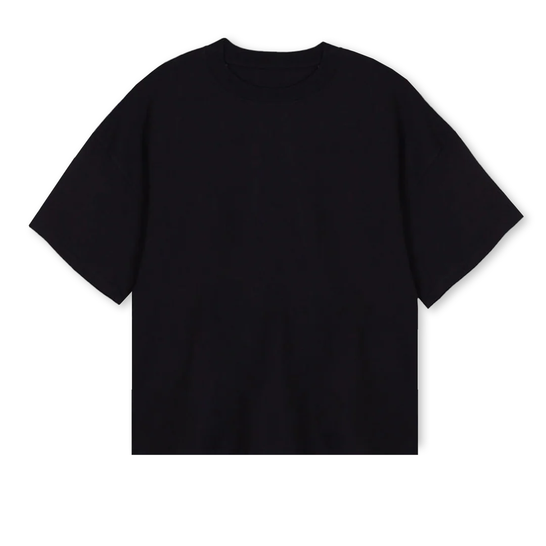 DENIS Black Oversized Boxy Tee.