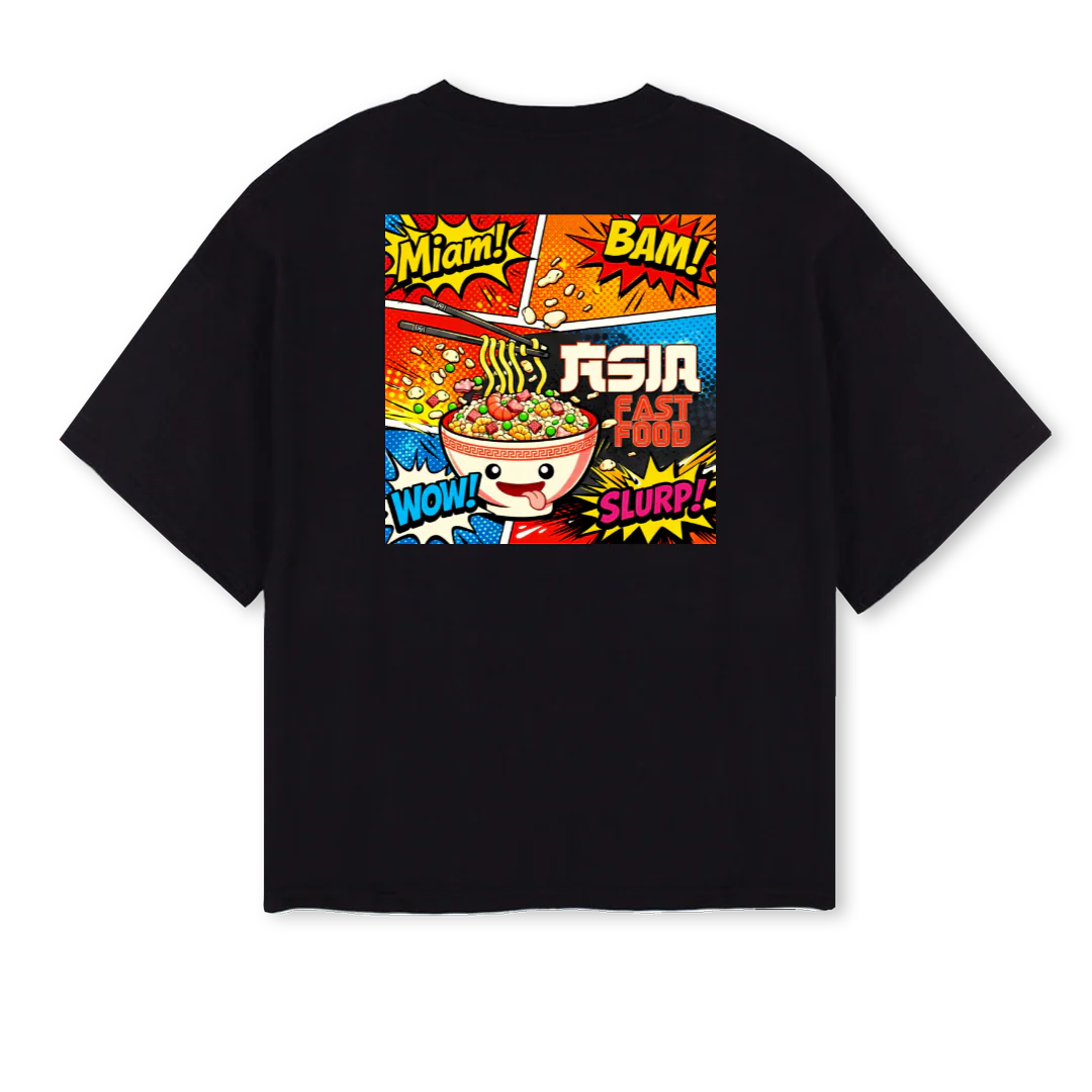 DENIS Black Oversized Boxy Tee. - Image 2