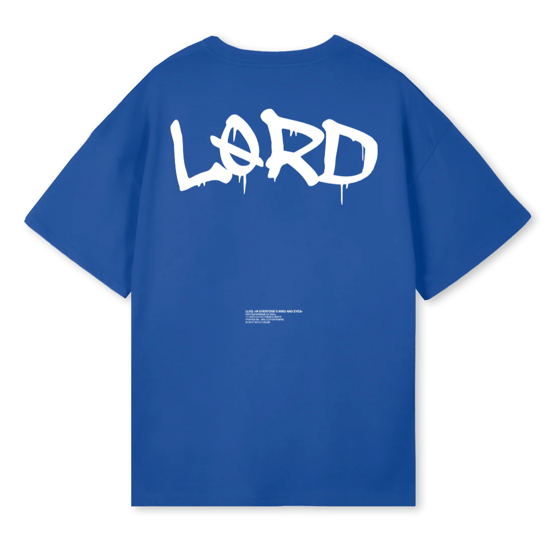 DENOYEZ BLUE Cobalt Blue Oversized Tee. - Image 2