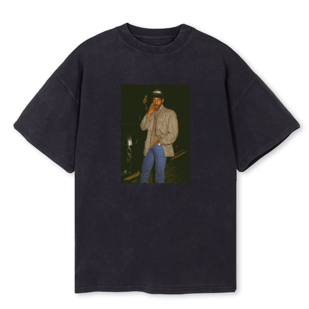 DENZEL BIG Vintage Black Oversized Tee.