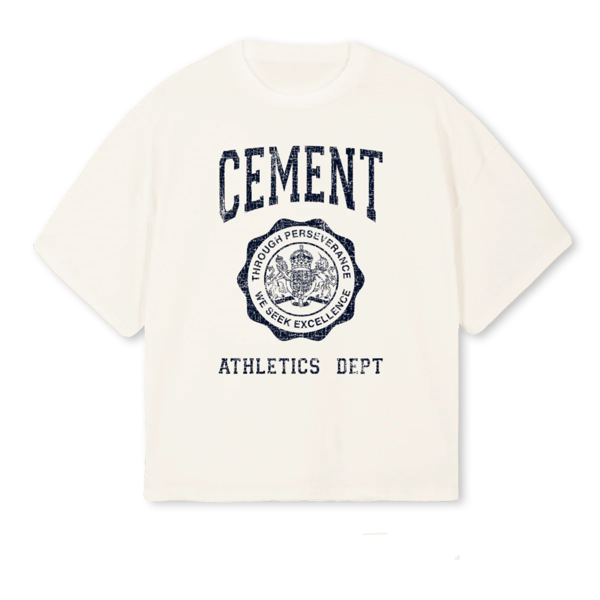 DEPTB Vintage White Oversized Boxy Tee.