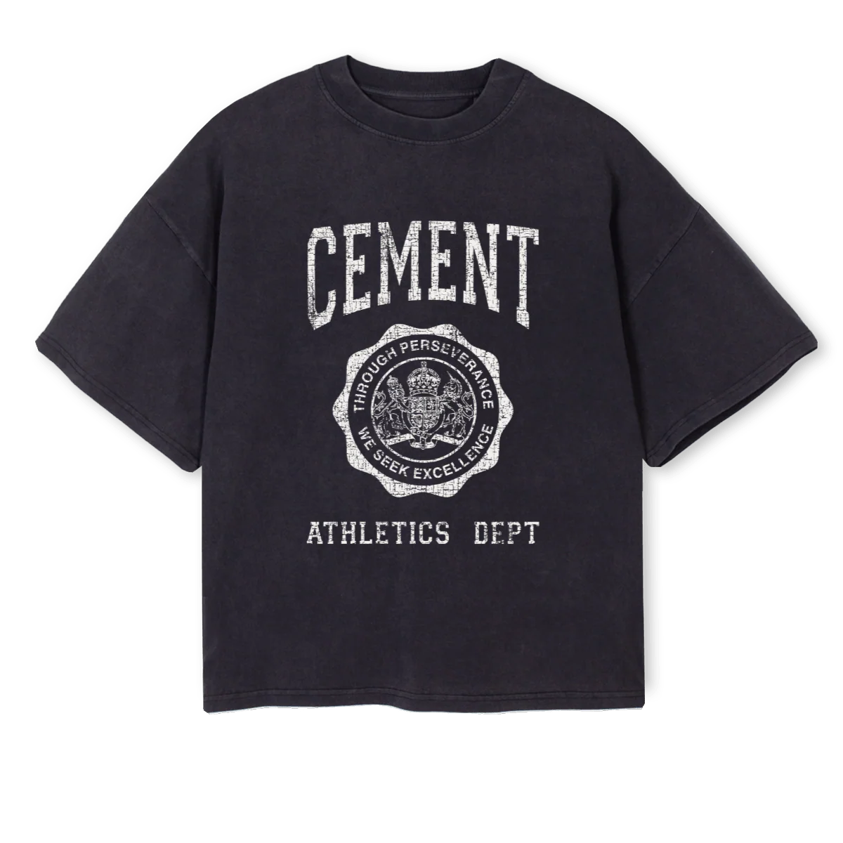 DEPTW Vintage Black Oversized Boxy Tee.