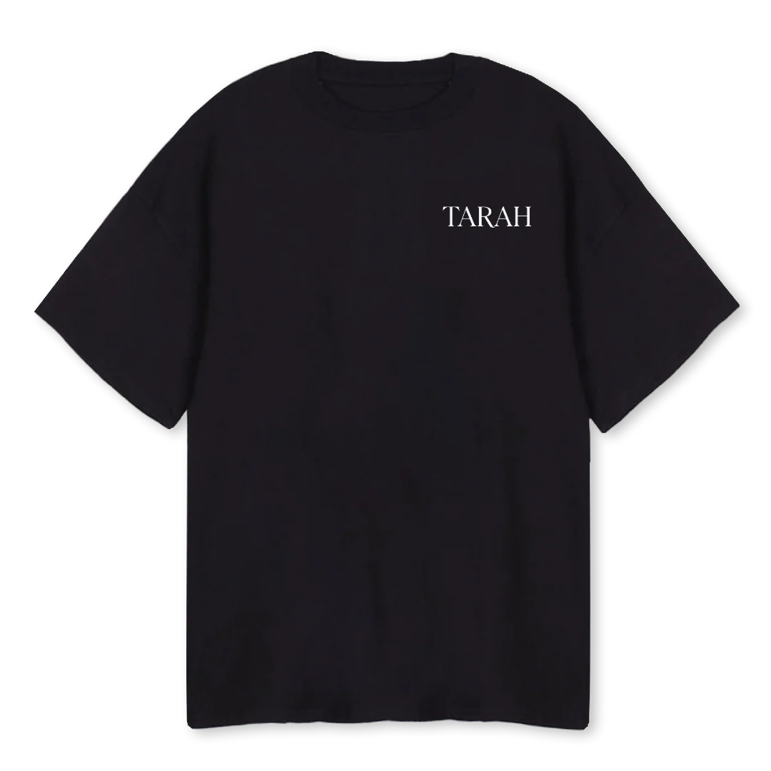 VIBES_B Black Oversized Tee.