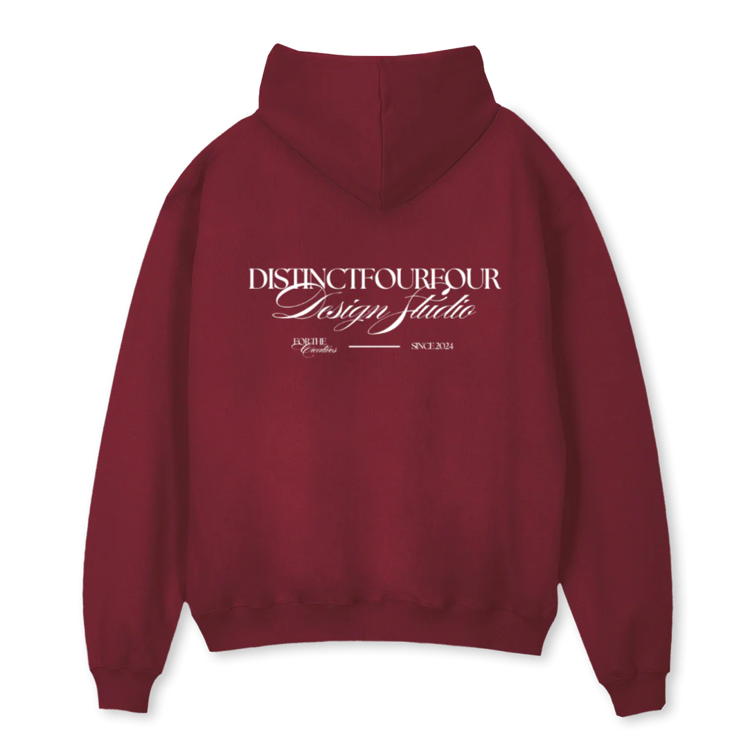DESIGNSTU Burgundy Oversized Hoodie. - Image 2