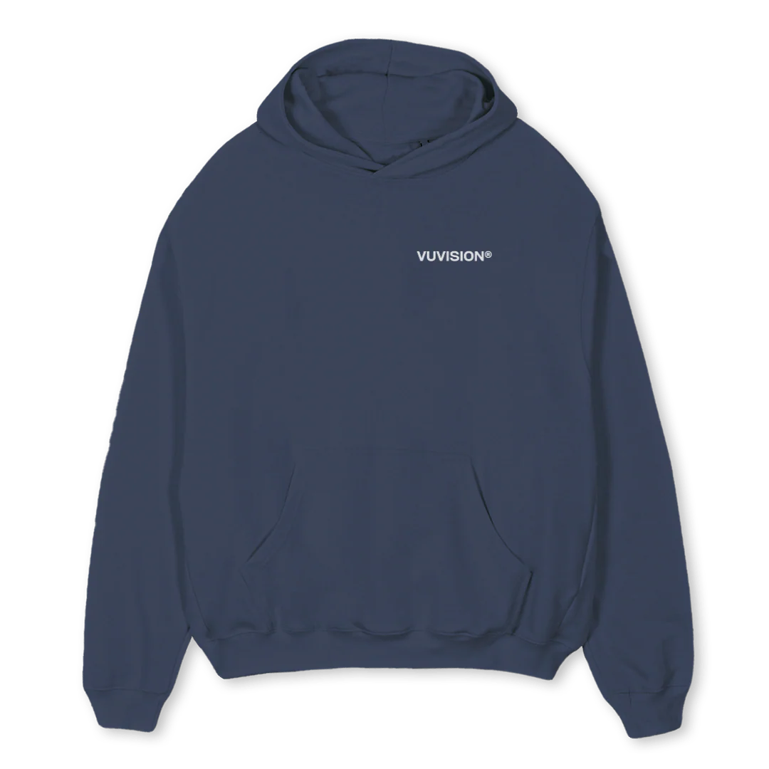 DEVDHOODIE Navy Blue Oversized Hoodie.