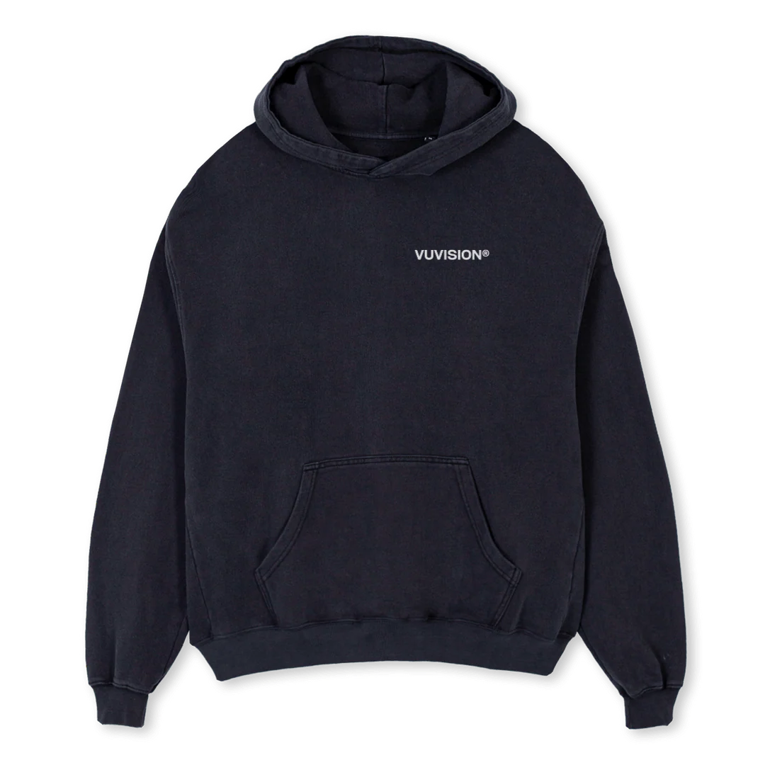 DEVDHOODIE Vintage Black Oversized Hoodie.