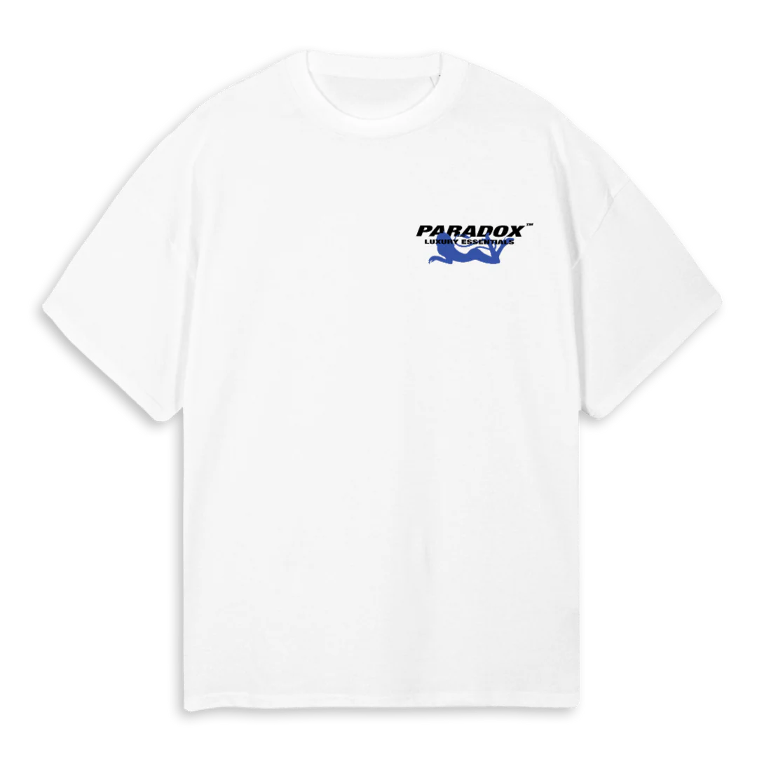 DEVILBLUE White Oversized Tee.