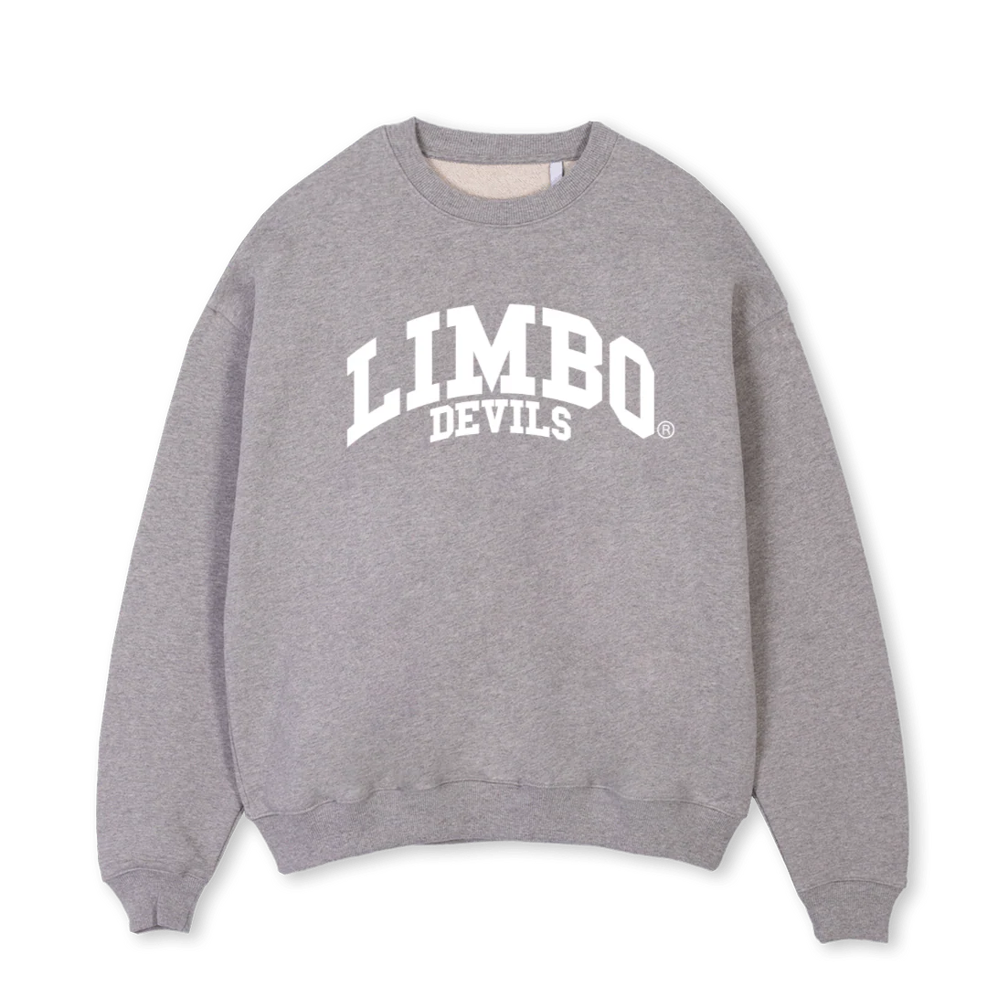 Devils Grey Marl Oversized Crewneck Sweater.