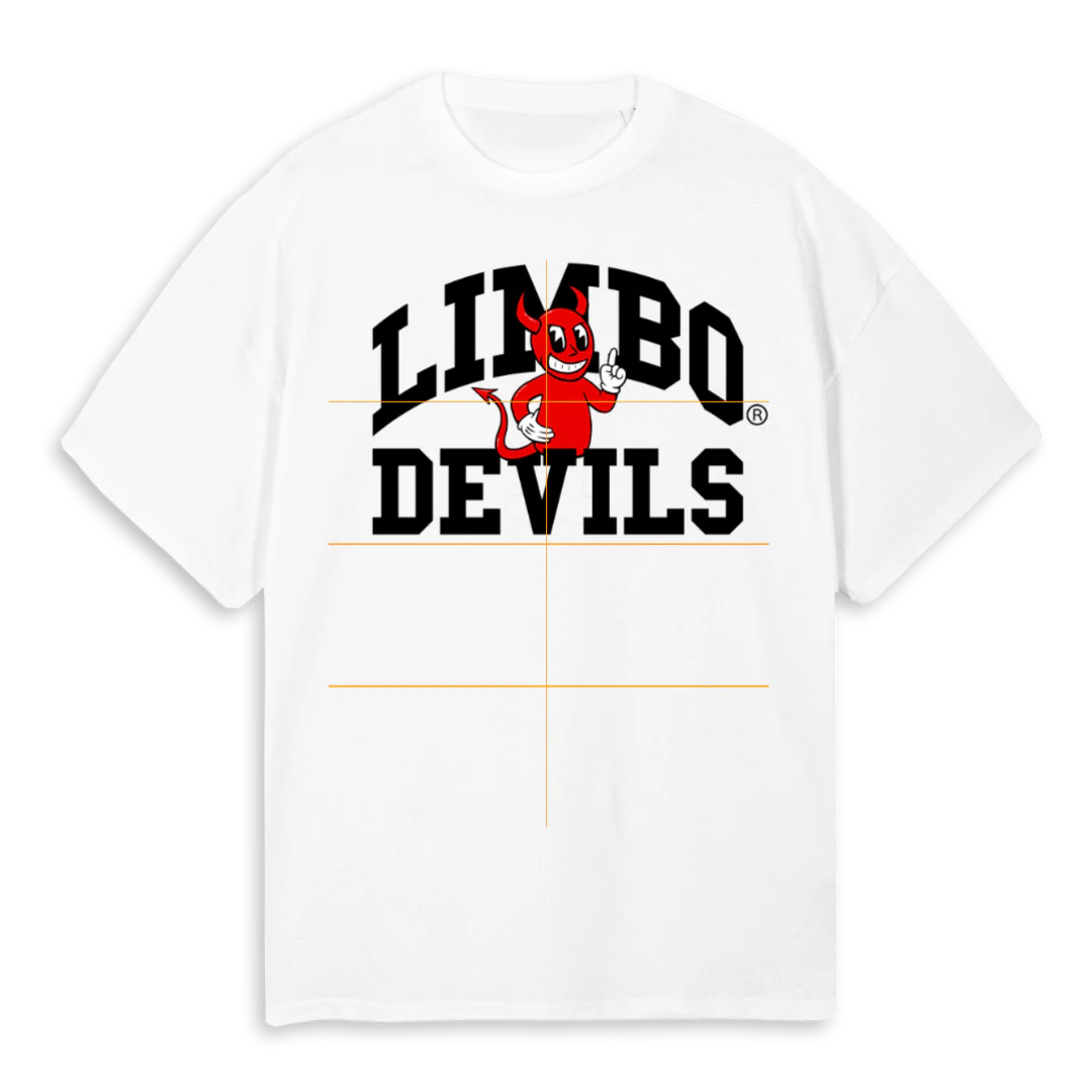 Devils White Oversized Tee.