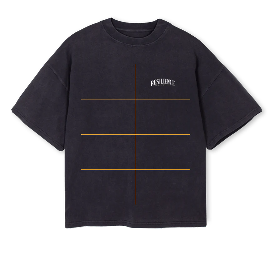 DFF RES VINBLK Vintage Black Oversized Boxy Tee.