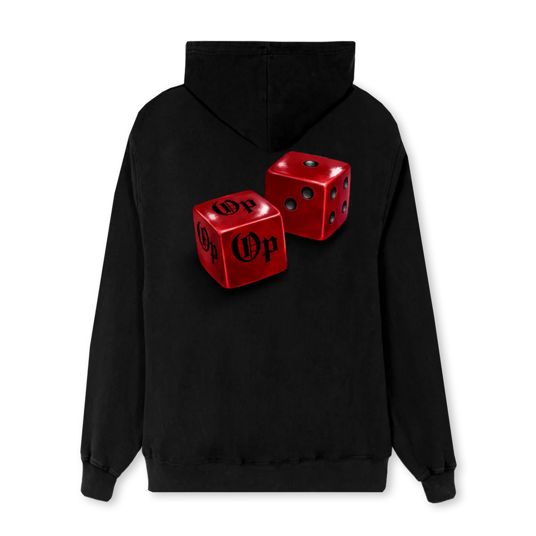 DICEZIP Black Regular Zipped Hoodie. - Image 2