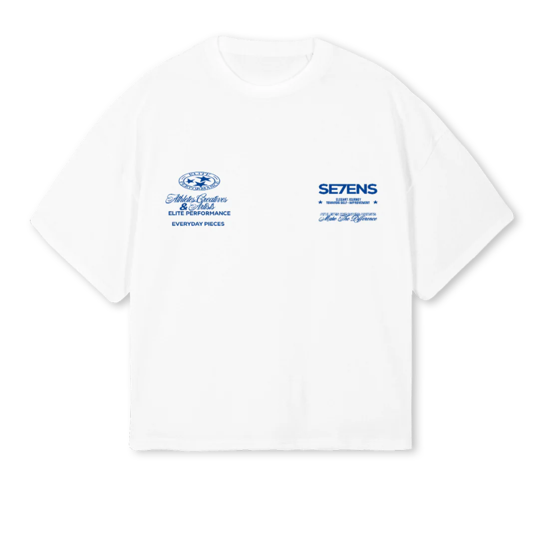 DIFFERENCEMAKER White Oversized Boxy Tee.