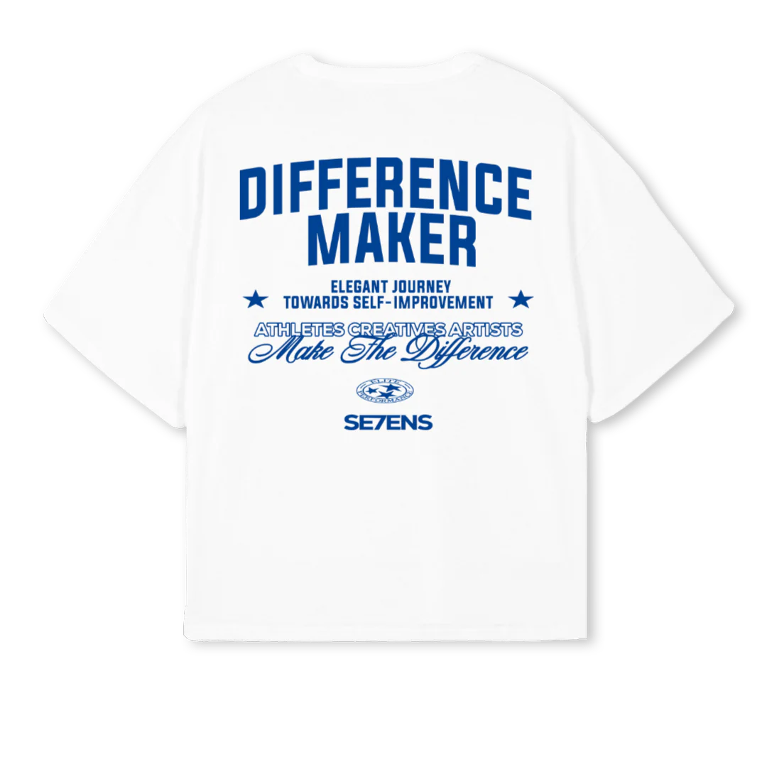 DIFFERENCEMAKER White Oversized Boxy Tee. - Image 2