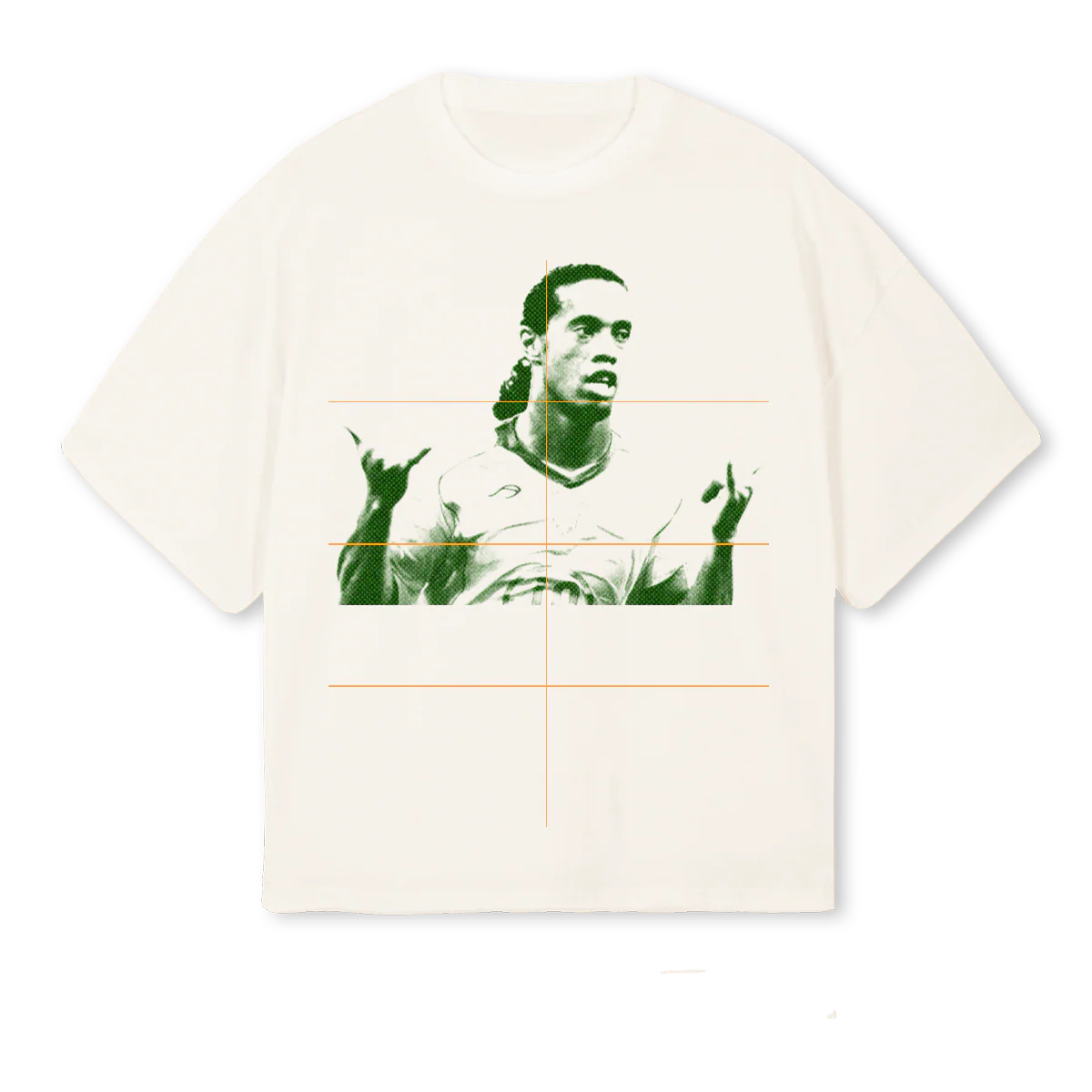DINHOTEEE Vintage White Oversized Boxy Tee.