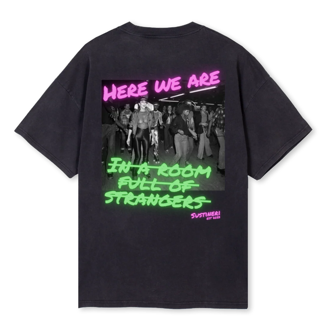 DISCO  Vintage Black Oversized Tee. - Image 2