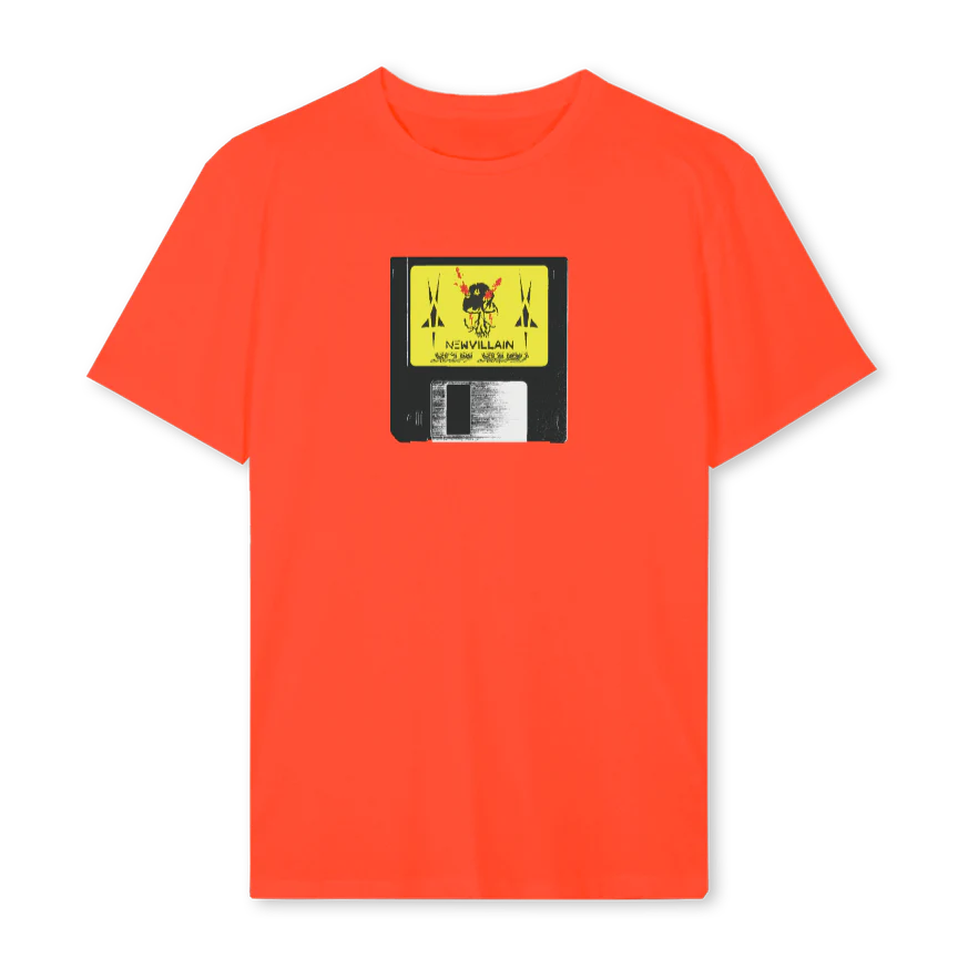 DISKETTE Hot Orange Regular Tee.