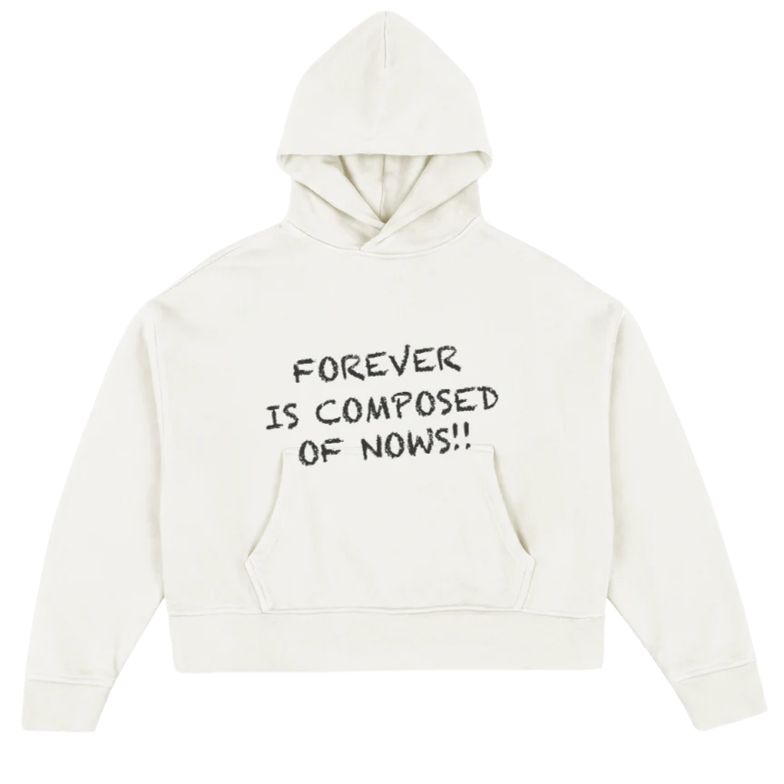 DIST PERFOIMPERF Vintage White Oversized Boxy Hoodie.