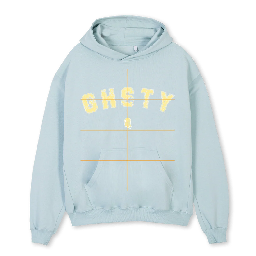 DISTRESSEDYELLOW Cold Blue Oversized Hoodie.