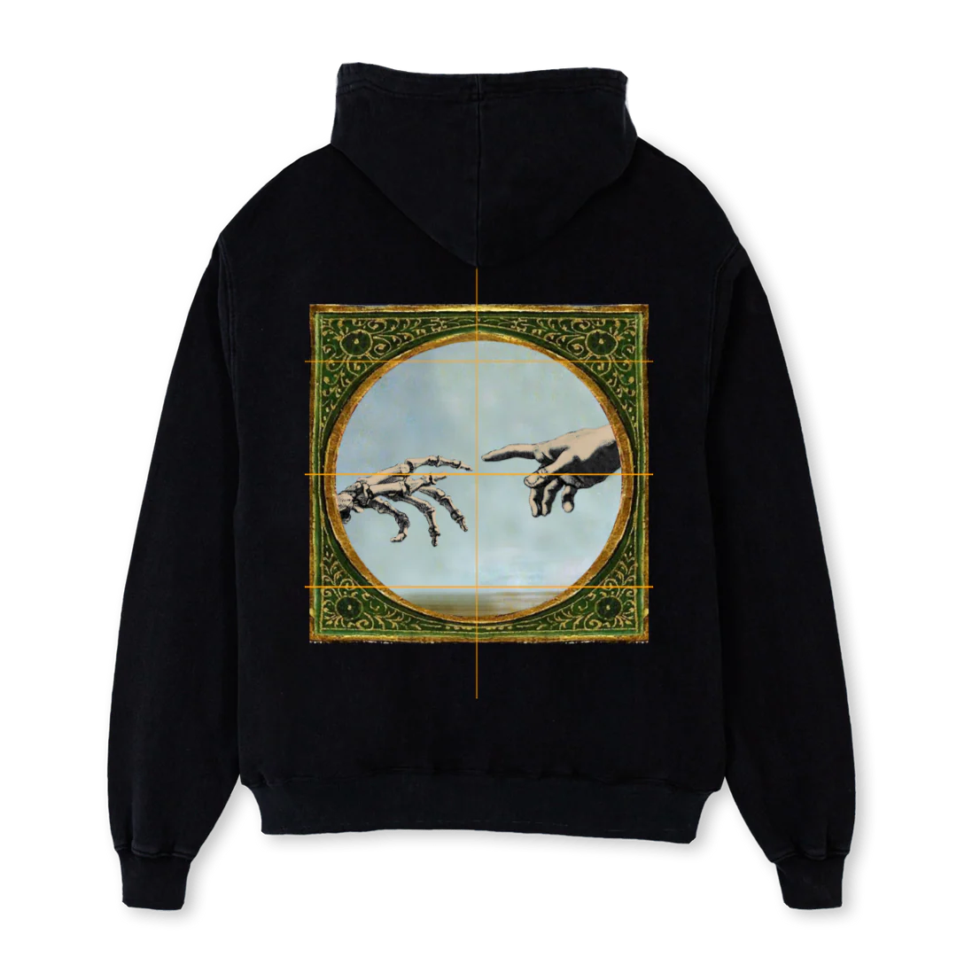 DIVINE TOUCH Black Oversized Hoodie. - Image 2